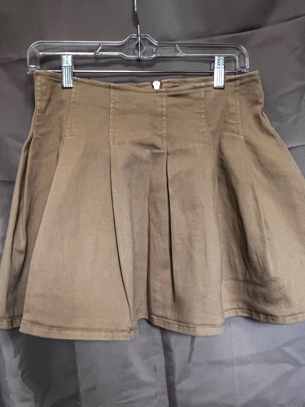Gianni Bini Tan Ribbed-Finish Skirt